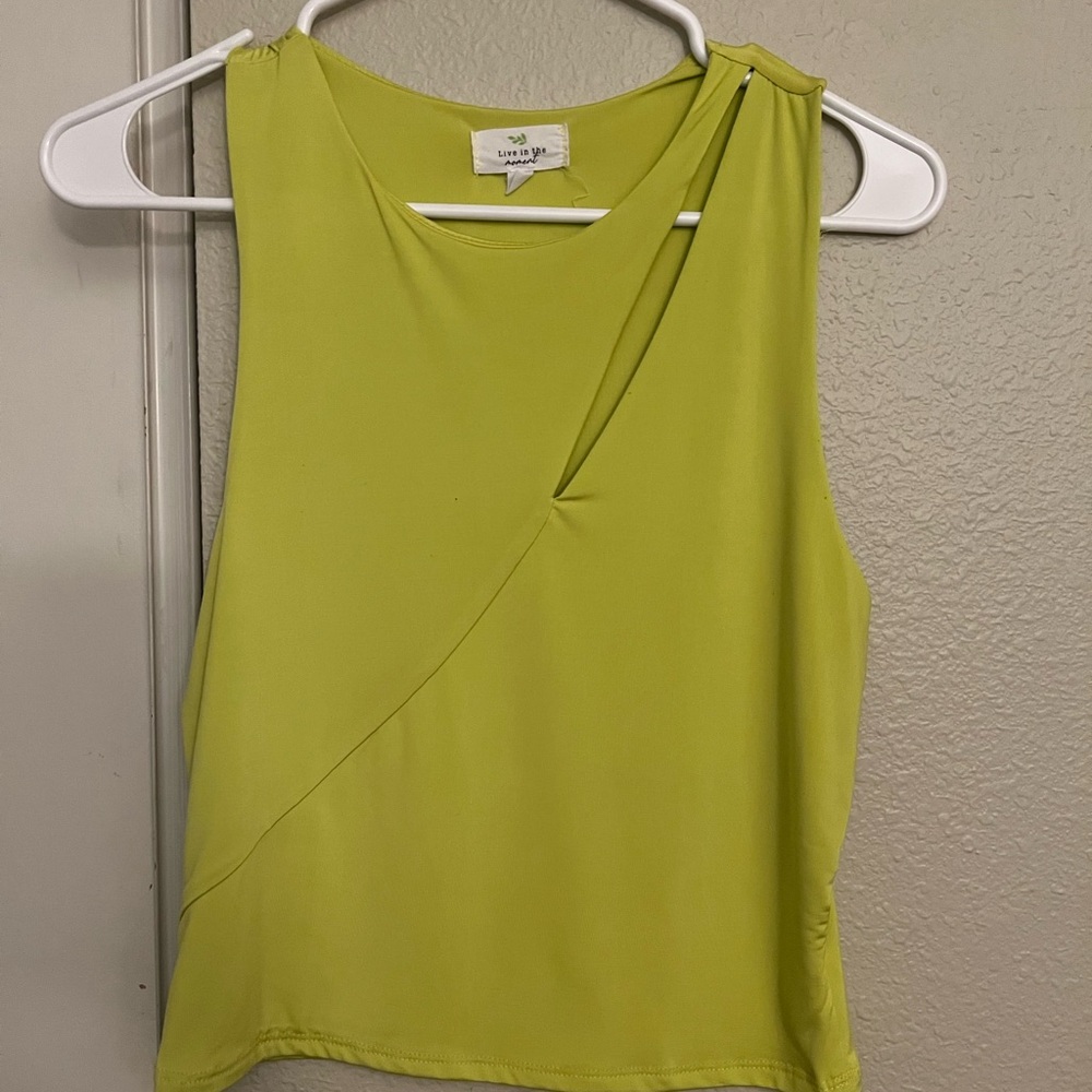 Green neon crop top